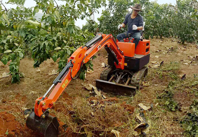 Uses and characteristics of small orchard excavators