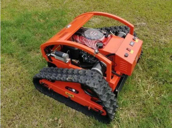 What are the components of a remote control lawn mower