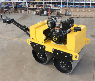 What kind of road compaction operation is suitable for the walk-behind roller?